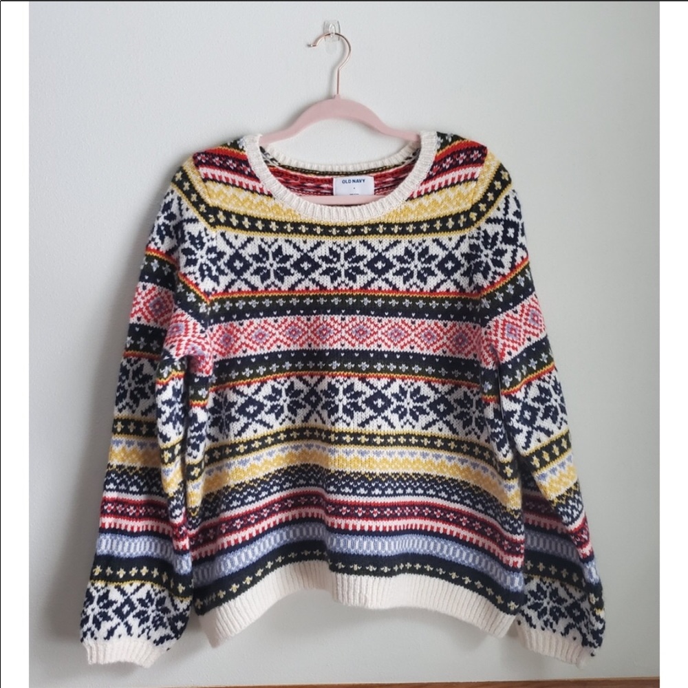 Cozy Old Navy Fair Isle Sweater NWT